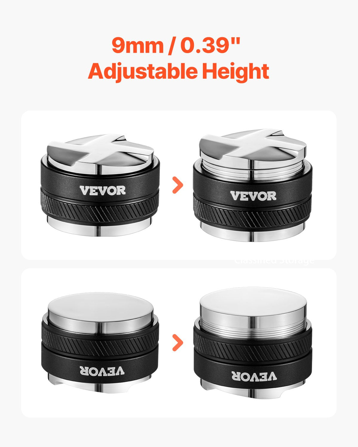 53mm Coffee Distributor 2-in-1 Adjustable Espresso Distributor for Home