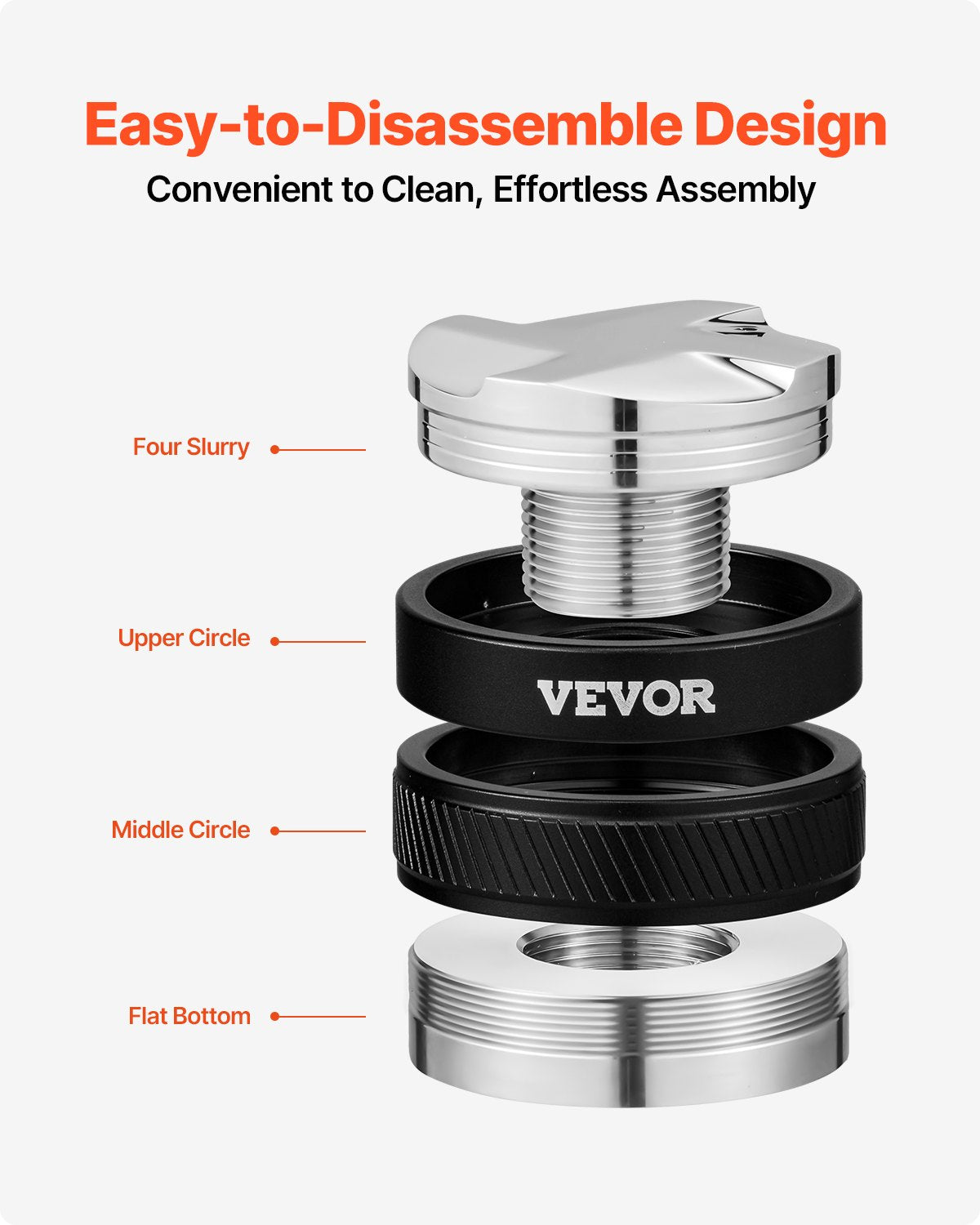 53mm Coffee Distributor 2-in-1 Adjustable Espresso Distributor for Home