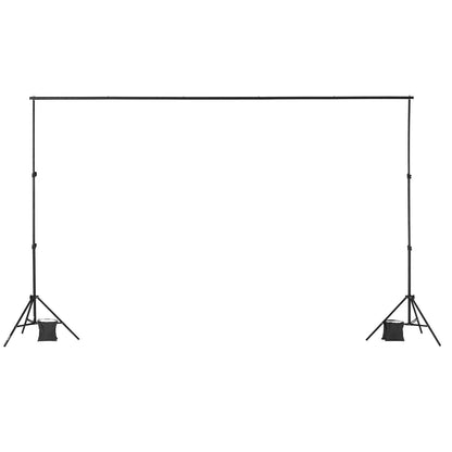 VEVOR Backdrop Stand, 198 x 300 cm Adjustable Photo Backdrop Stand Kit, Portable Background Backdrop Stand with 5 Crossbars, Heavy Duty Projector Screen Stand, for Wedding, Photo Video Studio & Party