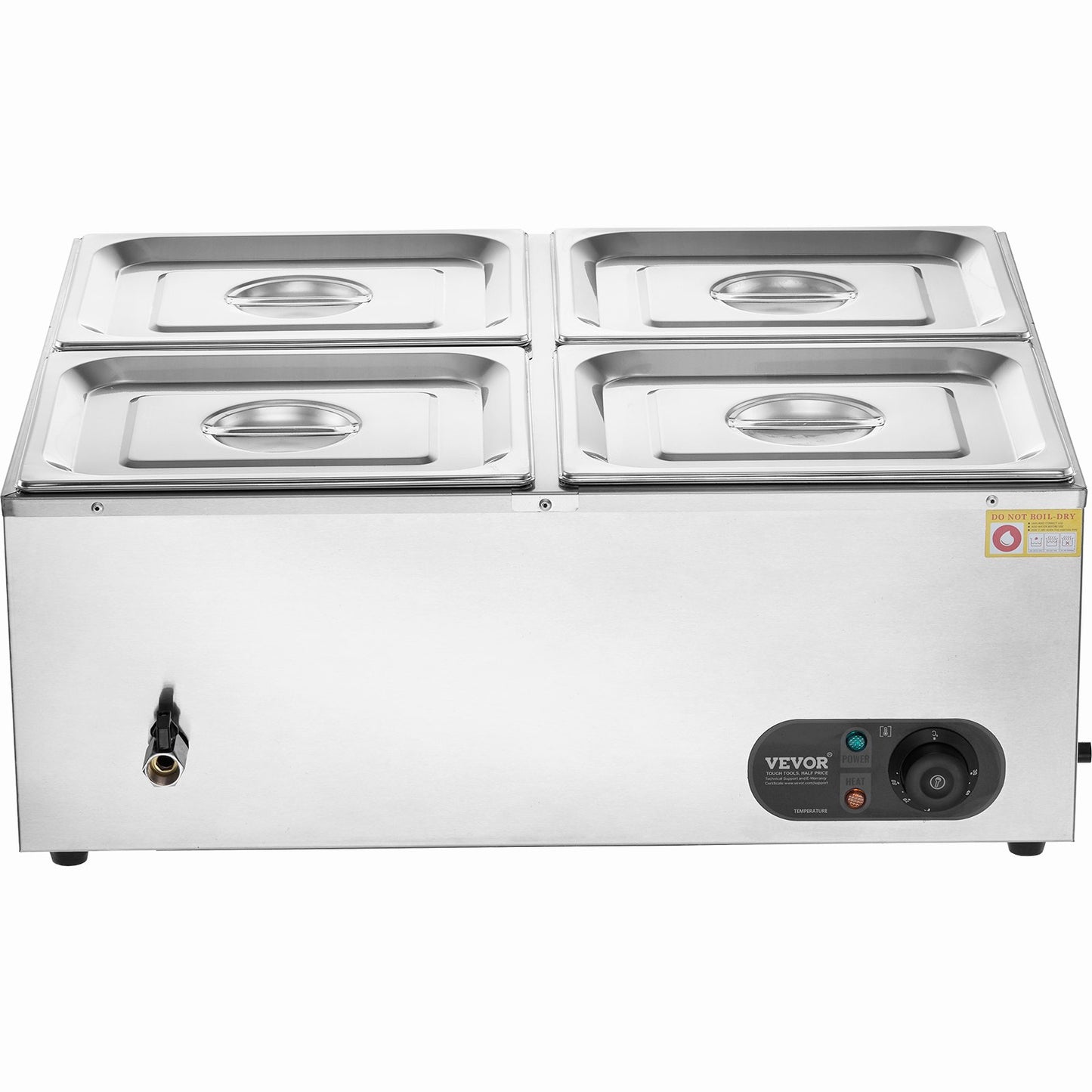 Commercial Electric Food Warmer Countertop Buffet 4*12 Qt Pan Bain Marie