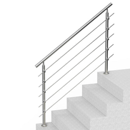 59in Handrails for Outdoor Steps 5 Crossbars Staircase for Porch Deck