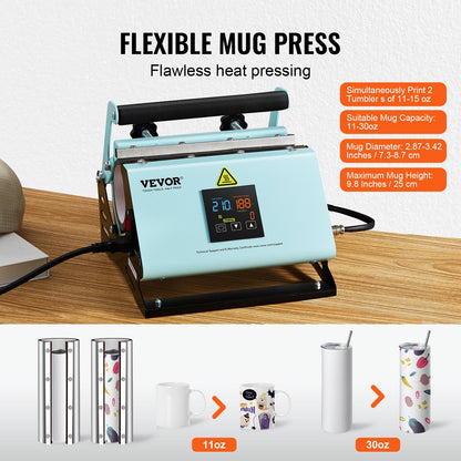 2 in 1 Tumbler and Hat Heat Press Machine Heat Machine for Caps Hats Mugs