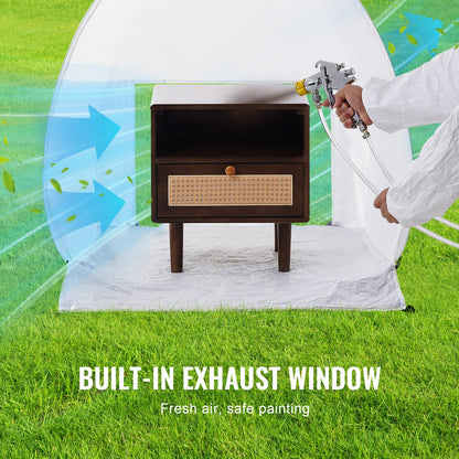 Spray Paint Shelter Portable Spray Paint Tent Booth 3.3 x 2.9 x 3.3ft Pop Up
