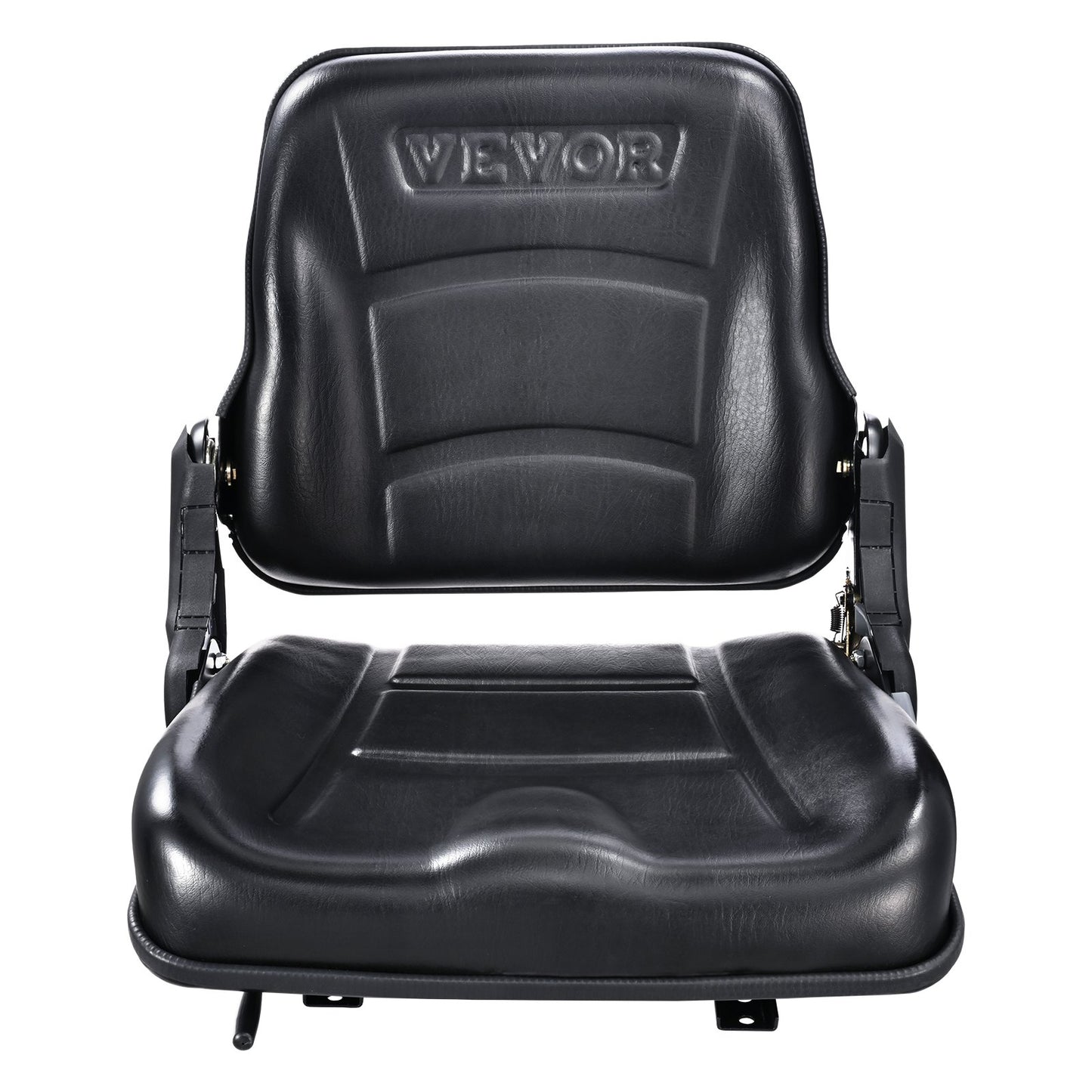 Universal Forklift Seat, Fold Down Tractor Seat with Adjustable Angle Back and Micro Switch, 16-34 cm Extended Slot Comfortable Forklift Seat for Tractor Loader Excavator