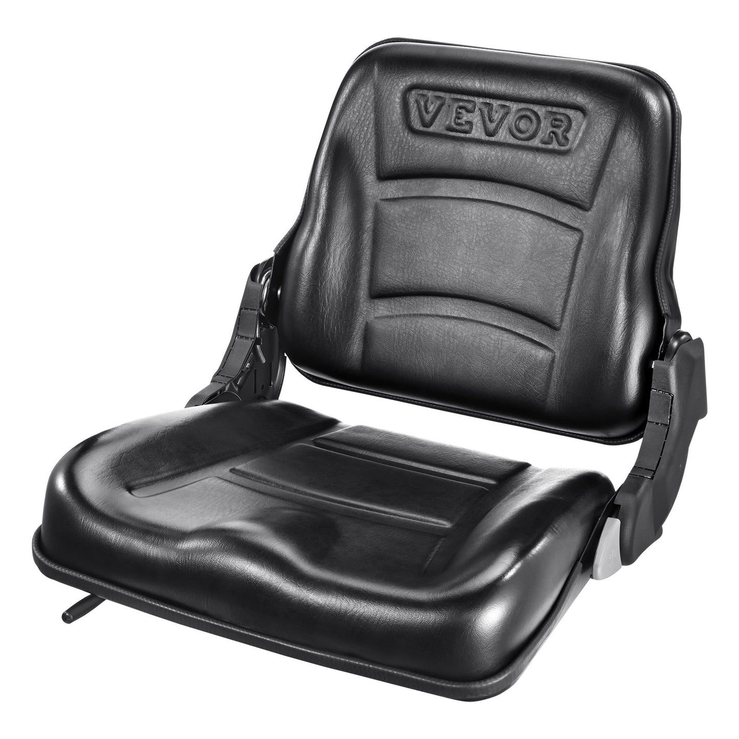 Universal Forklift Seat, Fold Down Tractor Seat with Adjustable Angle Back and Micro Switch, 16-34 cm Extended Slot Comfortable Forklift Seat for Tractor Loader Excavator