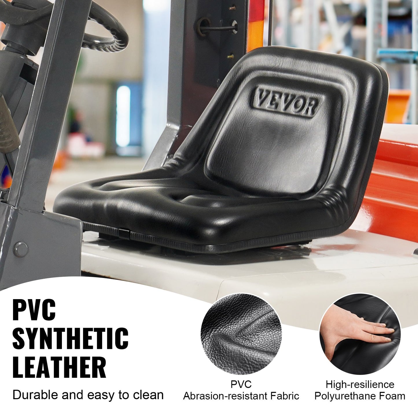 Universal Tracor Seat, Lawn Mower Seat with Micro Switch and Drainage Holes, 16-34 cm Extended Slot Tractor Seat for Tractor Loader Excavator