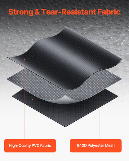 VEVOR Car Rooftop Cargo Carrier Bag, 20 Cubic Feet Roof Cargo Carrier, Heavy Duty 840D PVC 100% Waterproof Car Roof Luggage Bag for All Vehicle with/without Rack- with Lock, Anti-Slip Mat, 6 Door Hook