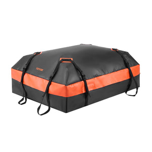 VEVOR Car Rooftop Cargo Carrier Bag, 15 Cubic Feet Car Roof Cargo Carrier, 100% Waterproof Heavy Duty 840D PVC Roof Luggage Bag for All Vehicle with/without Rack- with Lock, Non-Slip Mat, 4 Door Hooks