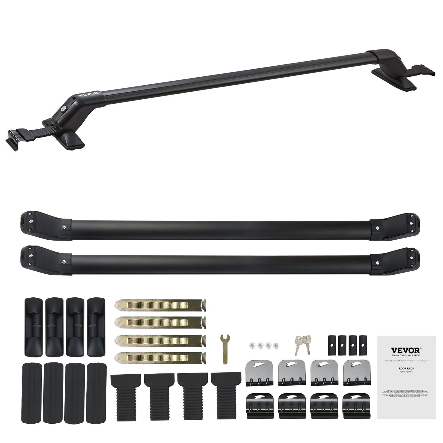 VEVOR Universal Roof Rack Crossbar for Naked Roof Vehicle Aluminum with Lock