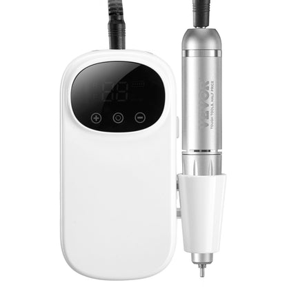 Electric Rechargeable Nail Drill, 35,000RPM Portable Cordless Nail E File Machine, LCD-Display Acrylic Gel Grinder Tool with 6 Bits and 50PCS Sanding Bands for Manicure Pedicure Carve Polish
