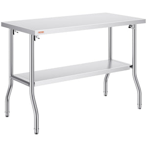 Commercial Worktable Workstation Folding Commercial Prep Table 1220x610 mm