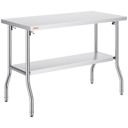 Commercial Worktable Workstation Folding Commercial Prep Table 1220x610 mm