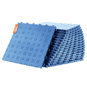 Garage Tiles Interlocking 12x12 in 25 Pack Garage Flooring Tiles Blue