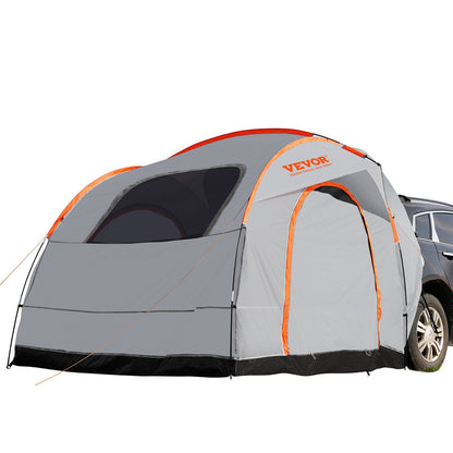SUV Camping Tent, 8'-8' SUV Tent Attachment for Camping with Rain Layer and Carry Bag, PU2000mm Double Layer Truck Tent, Accommodate 6-8 Person, Rear Tent for Van Hatch Tailgate