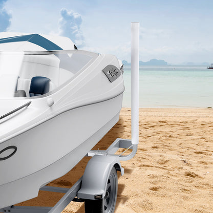 Boat Trailer Guide, 1219.2mm Adjustable Design Trailer Guide Poles, 2PCS High-Hardness Steel Trailer Guide-Ons, Trailer Guides with PVC Pipes, for Ski Boat, Fishing Boat or Sailboat Trailer