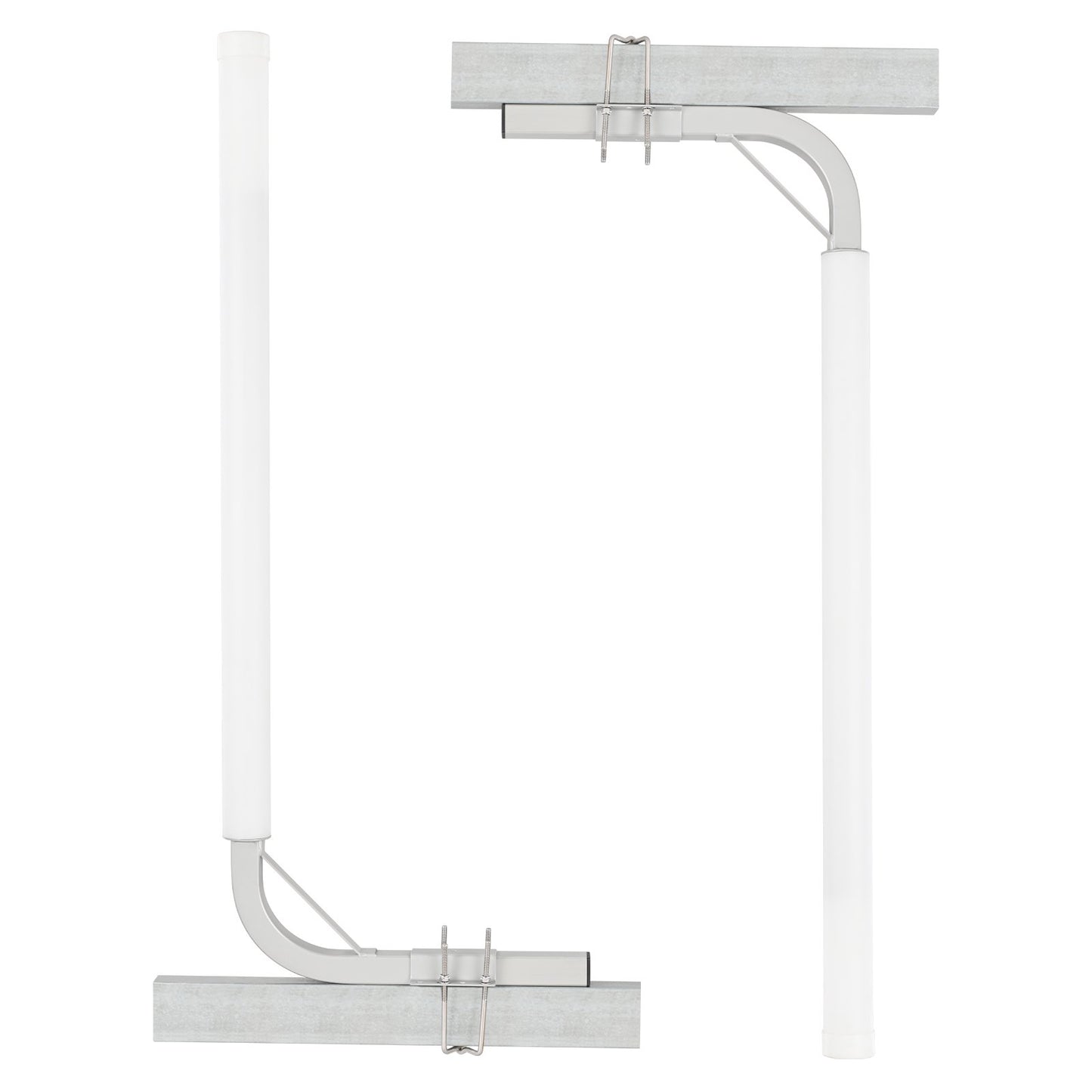 Boat Trailer Guide, 1219.2mm Adjustable Design Trailer Guide Poles, 2PCS High-Hardness Steel Trailer Guide-Ons, Trailer Guides with PVC Pipes, for Ski Boat, Fishing Boat or Sailboat Trailer