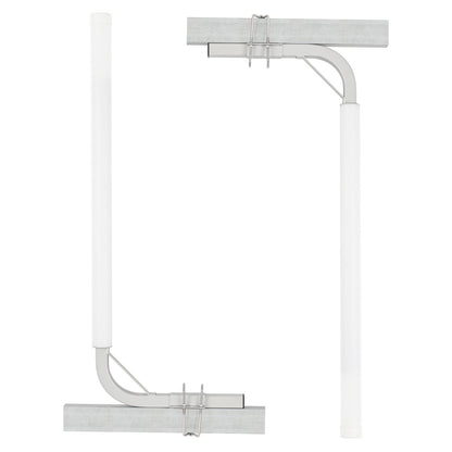 Boat Trailer Guide, 1219.2mm Adjustable Design Trailer Guide Poles, 2PCS High-Hardness Steel Trailer Guide-Ons, Trailer Guides with PVC Pipes, for Ski Boat, Fishing Boat or Sailboat Trailer