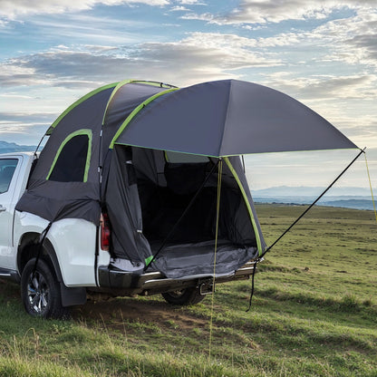 Truck Tent 8.0-8.2ft Waterproof PU2000 Truck Bed Camping Tent 2-3 Person
