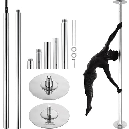 Pole Dancing Pole equipment, including poles and accessories on a white background