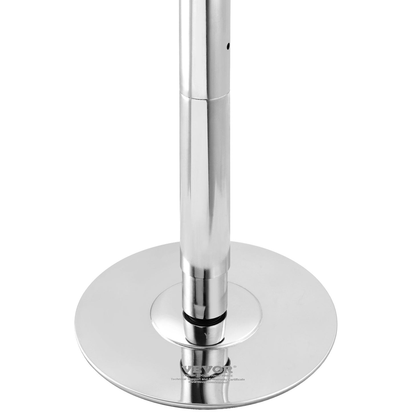 Chrome Pole Dancing Pole stanchion on a white background