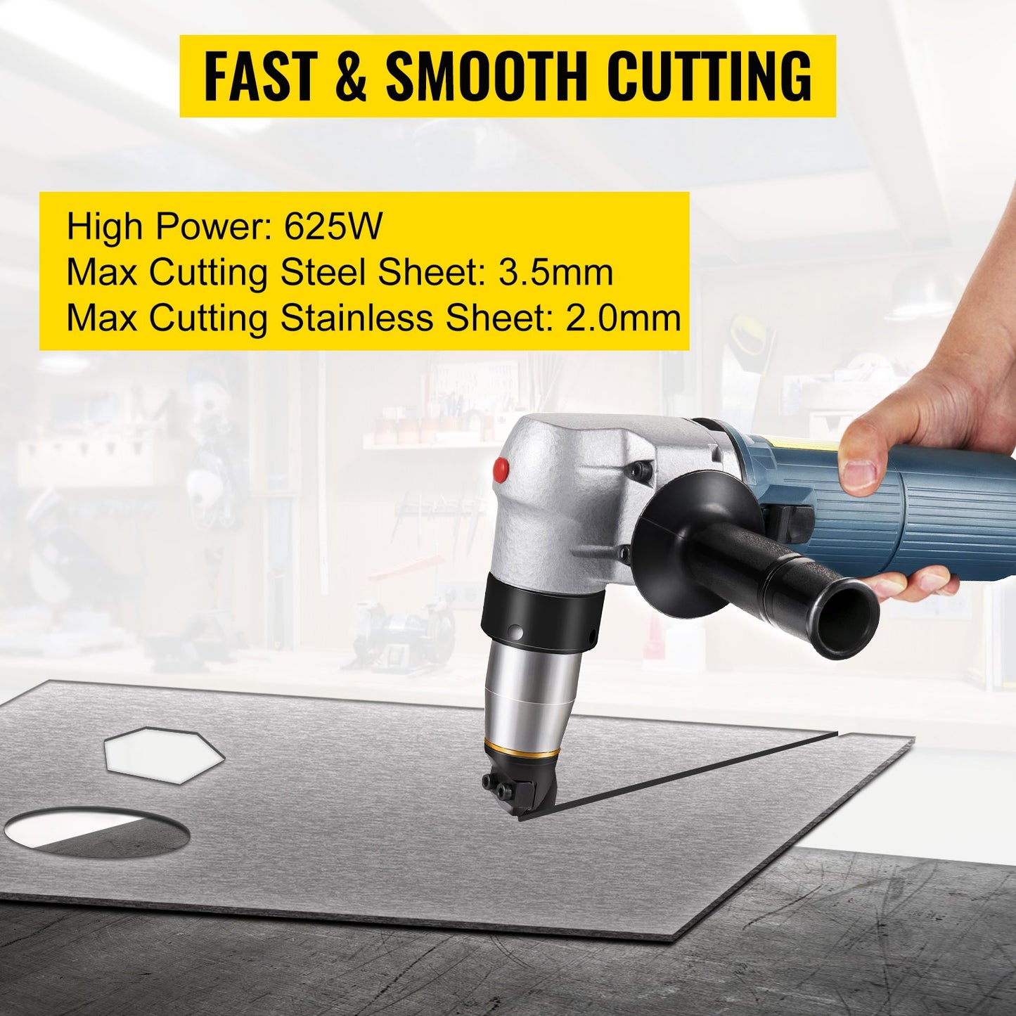Electric Nibbler 4 mm Heavy Duty Metal Sheet Cutter Stainless Steel 625W