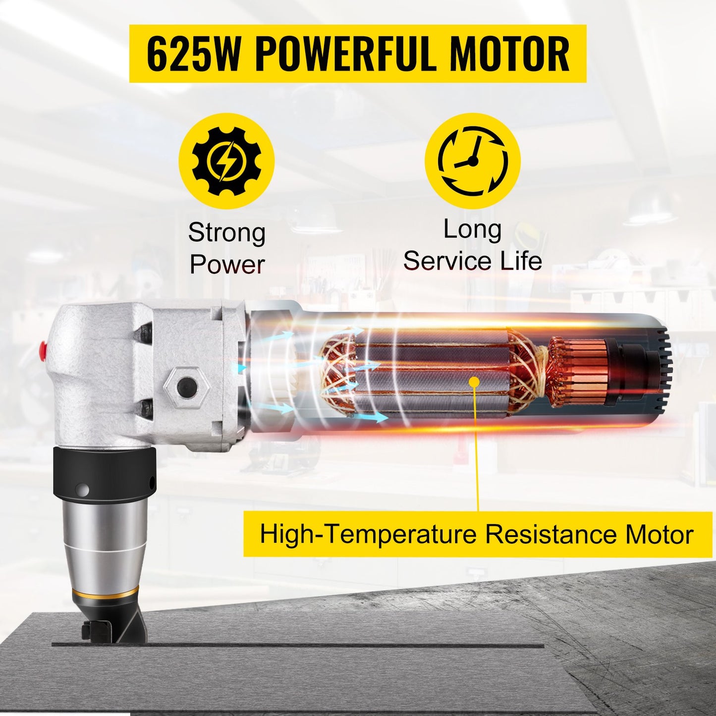 Electric Nibbler 4 mm Heavy Duty Metal Sheet Cutter Stainless Steel 625W