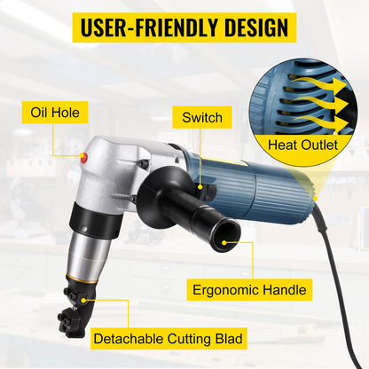 Electric Nibbler 4 mm Heavy Duty Metal Sheet Cutter Stainless Steel 625W