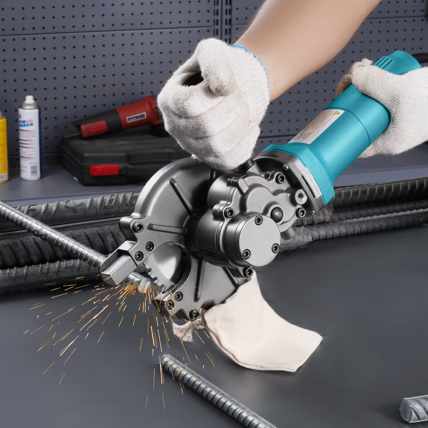 1100W Electric Rebar Cutter Cutting up to 3/2In 4-40mm