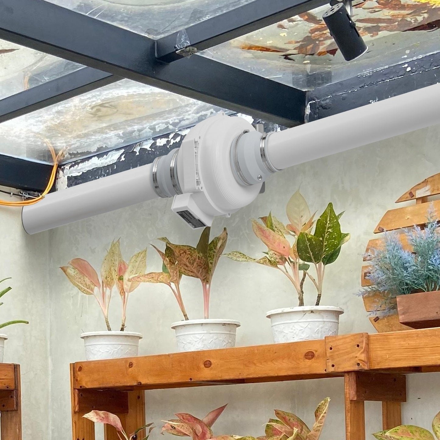 6" to 4.5" Radon Mitigation Fan System Kit Quiet 380 CFM Inline Duct Fan