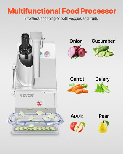 Food Processor & Vegetable Chopper w/ 6 Blades Food-Grade Stainless Steel