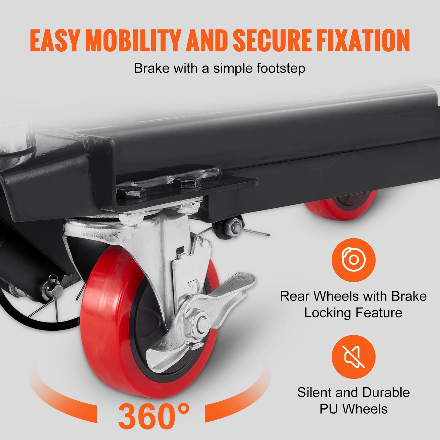 Hydraulic Lift Table Cart, 330lbs Capacity 28.5" Lifting Height, Manual Single Scissor Lift Table with 4 Wheels and Non-slip Pad, Hydraulic Scissor Cart for Material Handling, Black
