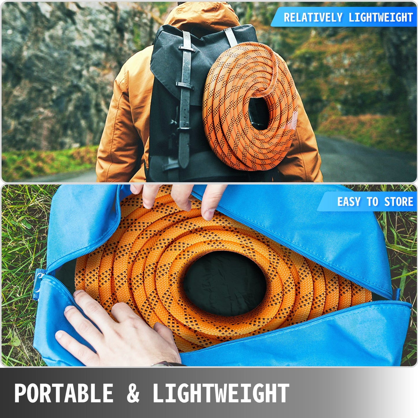 1.43cm Double Braid Polyester Rope 6096cm Nylon Pulling Rope 498.95kg High Force Polyester Load Sailing Rope(1.43cm-6096cm)