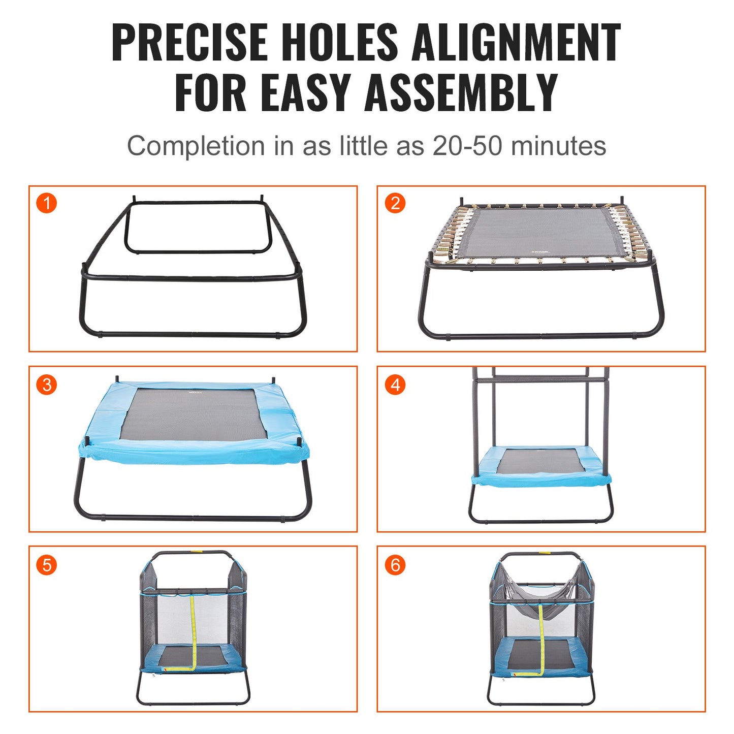 6FT Trampoline for Kids, 72" Indoor/Outdoor Toddlers Trampoline, Mini Baby Trampoline with Safety Enclosure Net, Gymnastics Bar, Hammock, Recreational Trampoline Birthday Gift for 3+ Years Kids