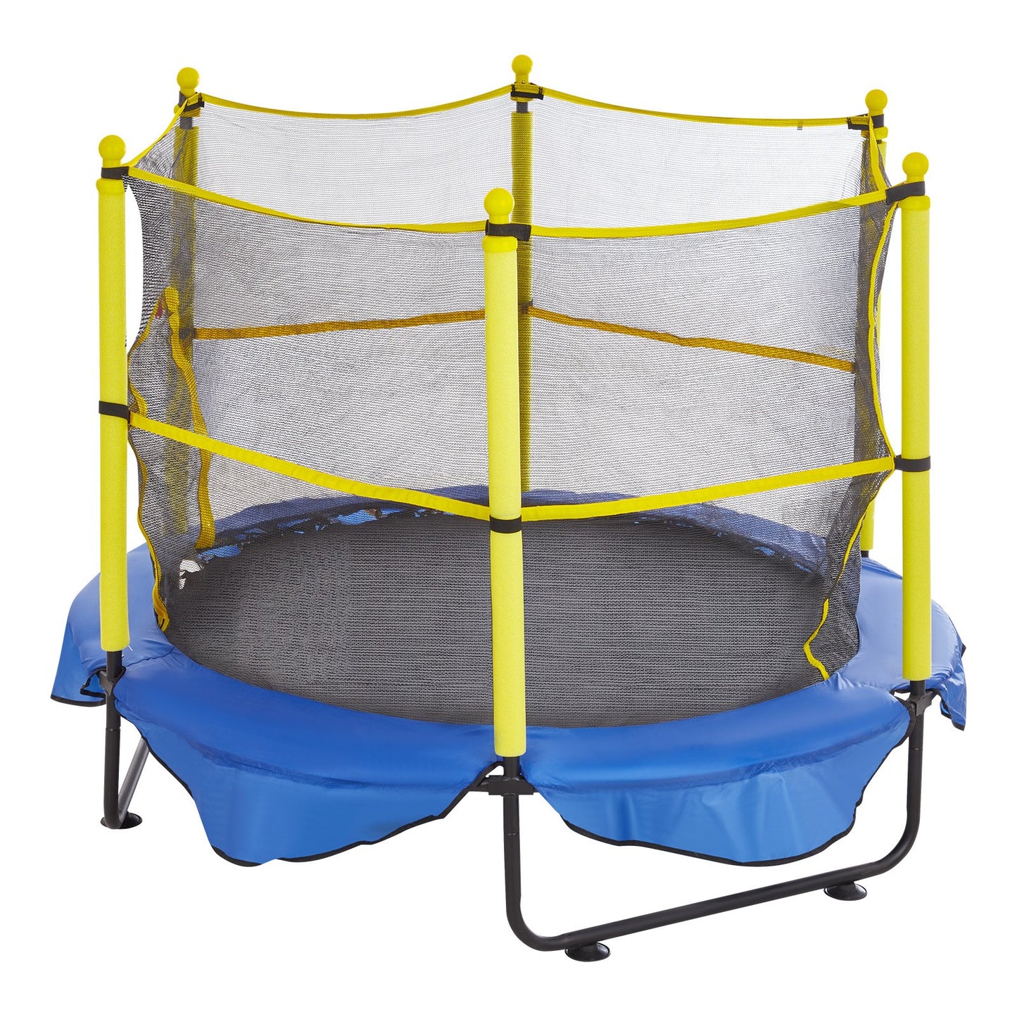 5FT Trampoline for Kids, 60" Indoor Outdoor Trampoline with Safety Enclosure Net, Basketball Hoop and Ocean Balls, Mini Toddler Recreational Trampoline Birthday Gifts for 3+ Years Kids
