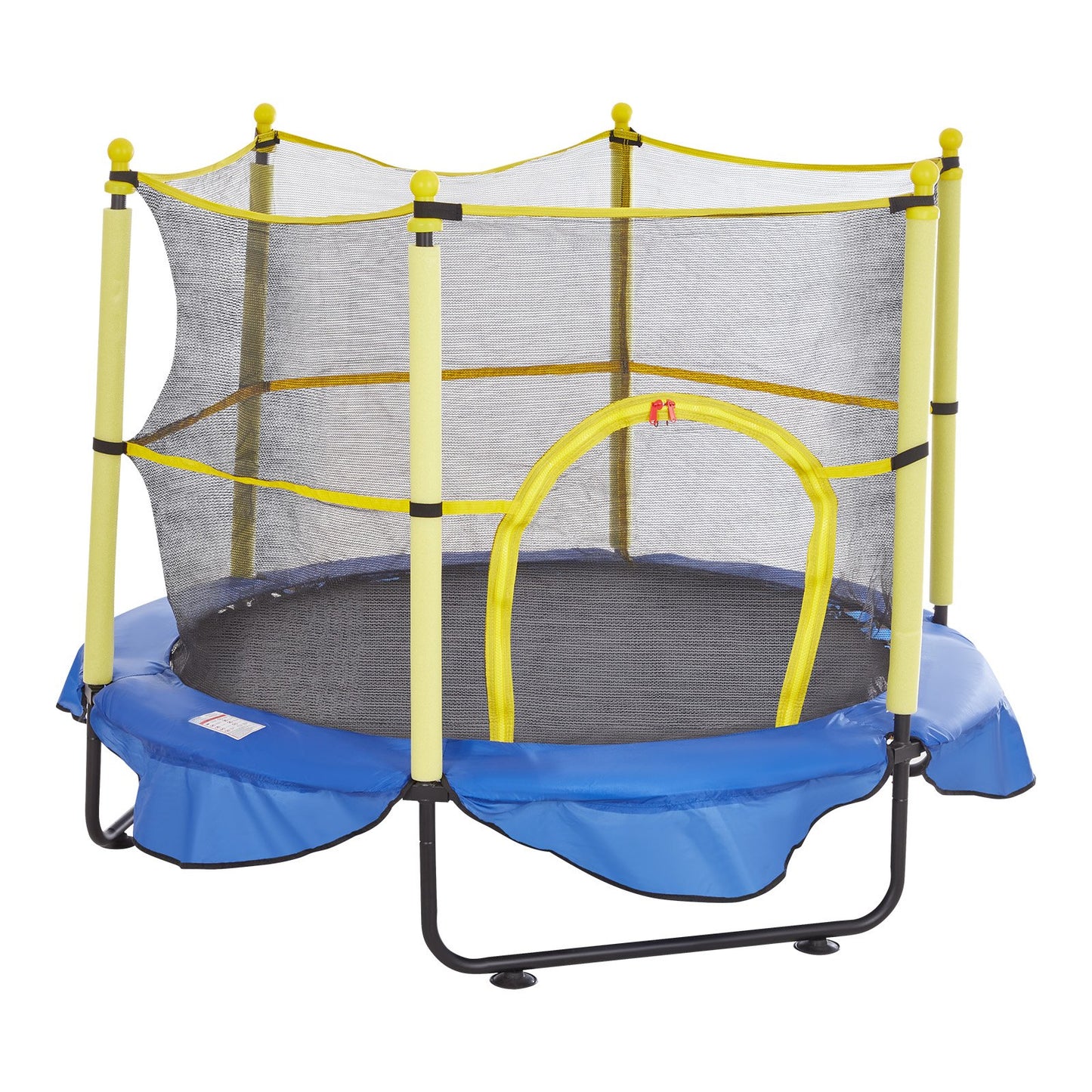 5FT Trampoline for Kids, 60" Indoor Outdoor Trampoline with Safety Enclosure Net, Basketball Hoop and Ocean Balls, Mini Toddler Recreational Trampoline Birthday Gifts for 3+ Years Kids