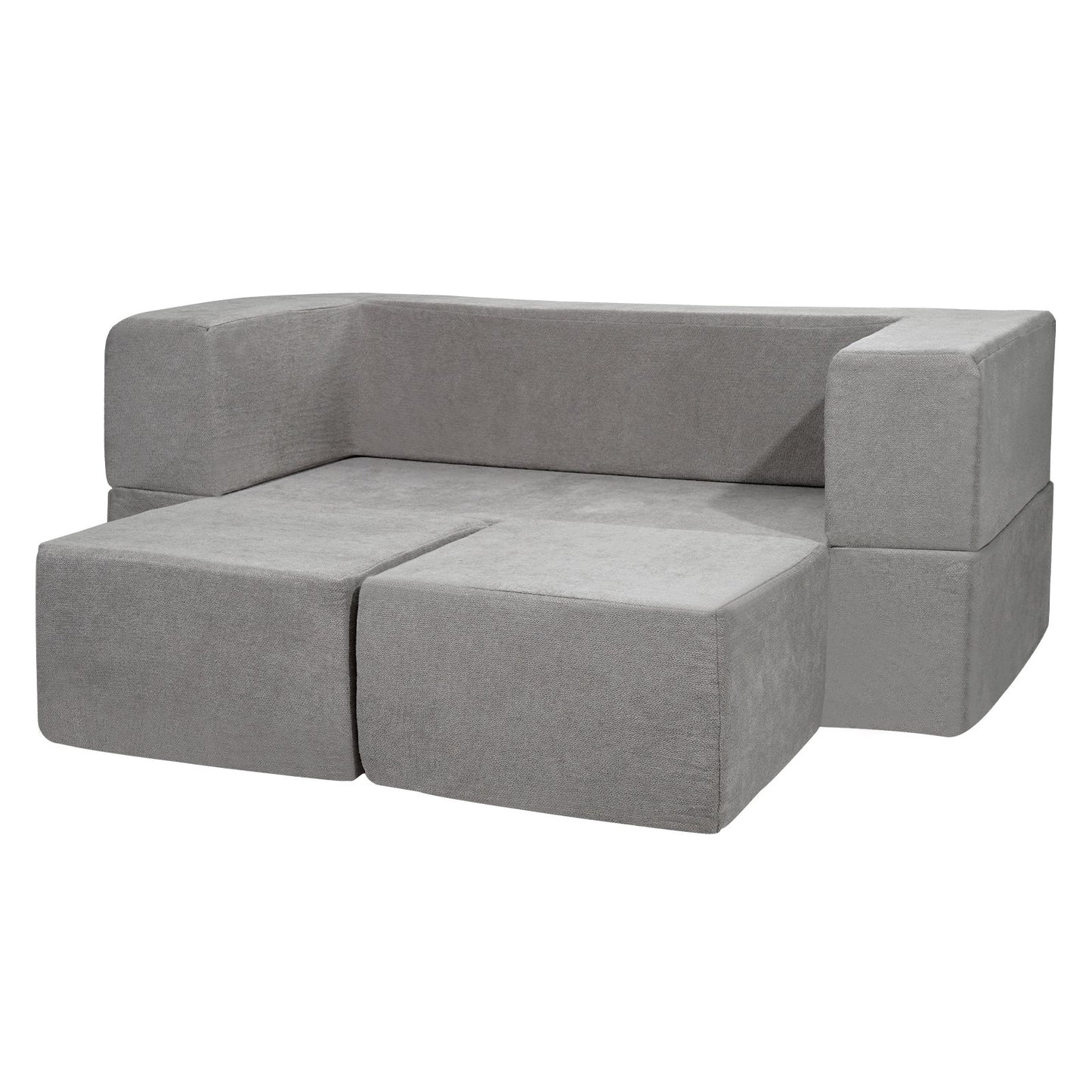 Modular Kids Play Couch 4Pcs DIY Creative Child Sectional Sofa Dark Grey
