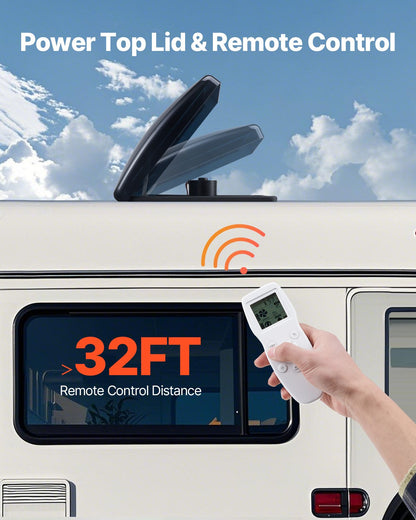 RV Vent Roof Fan 355.6 mm 10-Speed Reversible with Remote Control