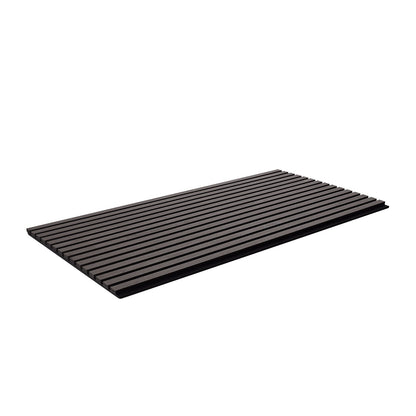 Wood Slat Acoustic Panels 23.6 x 47.2 inch for Modern Wall Decor Black Oak