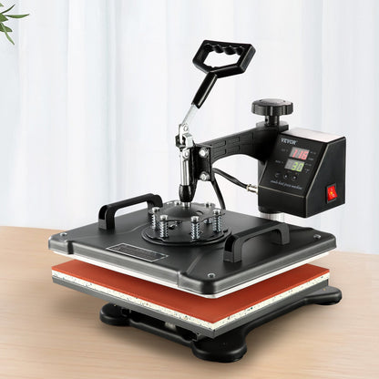 1400W Heat Press Machine 8 In 1 Sublimation Steel Frame Heat Presses with Temperature And Time Control (12X15INCH 8IN1)