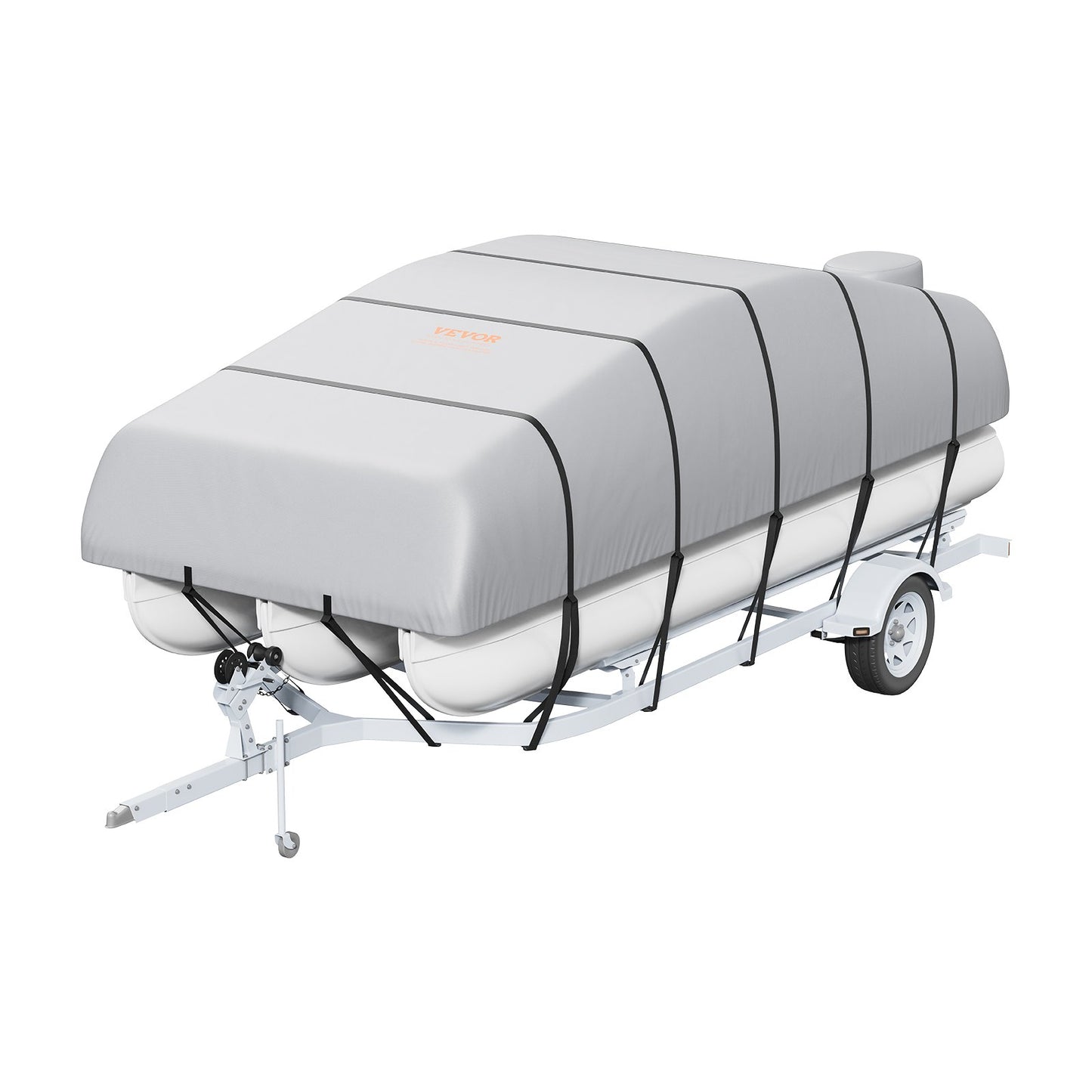 VEVOR Pontoon Boat Cover 800D Waterproof Trailerable 19-20 ft with Storage Bag