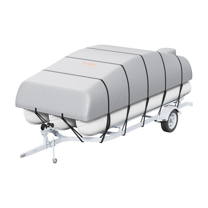 VEVOR Pontoon Boat Cover 800D Waterproof Trailerable 23-24 ft with Storage Bag