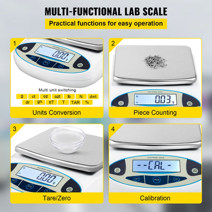 Lab Analytical Balance Digital Precision Scale 5000gx0.01g High Precision