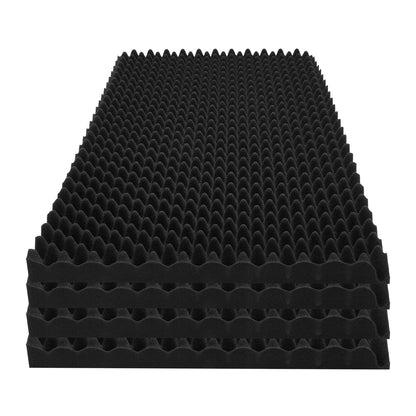Acoustic Foam Panels 4 Pack 48 x 24 x 2 in for Studio Wall and Ceiling