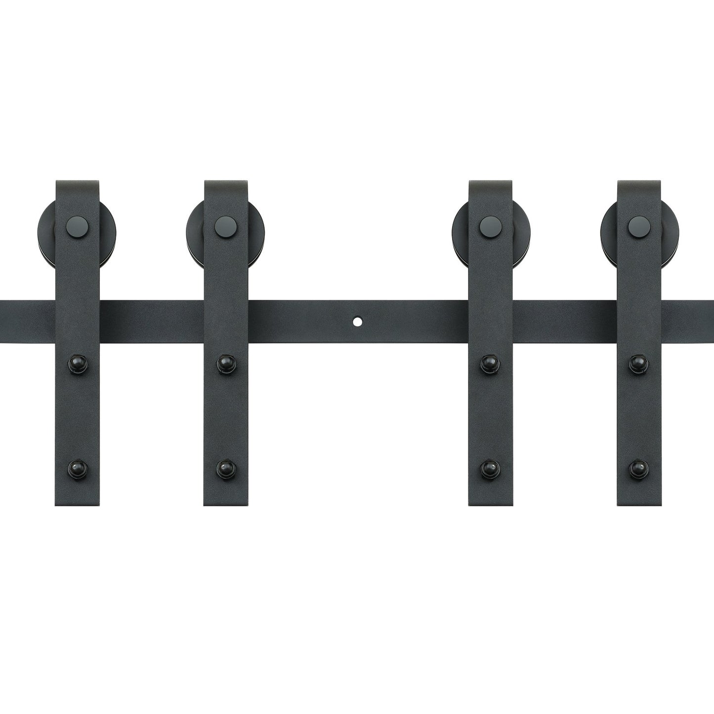 2440 mm Sliding Barn Door Hardware Closet Track Kit for Double Doors J Hanger