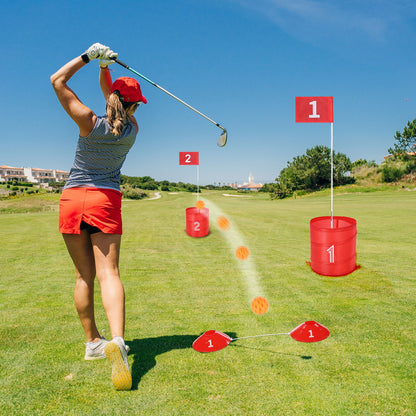 Backyard Golf Game 9 Hole Portable Bucket Golf Game for Kids and Adults