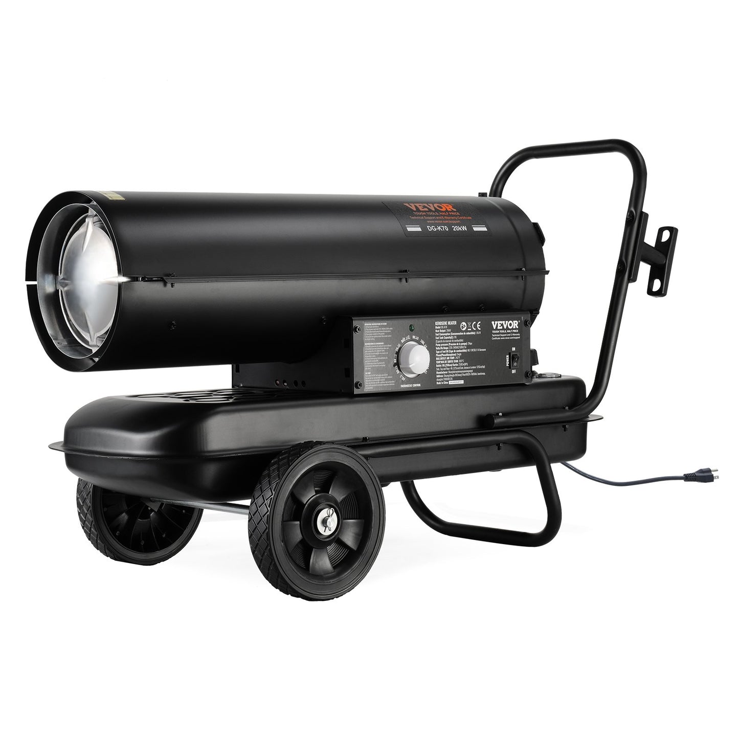 Portable Kerosene Forced Air Heater 70000 BTU Indoor Outdoor Use 5gal Tank
