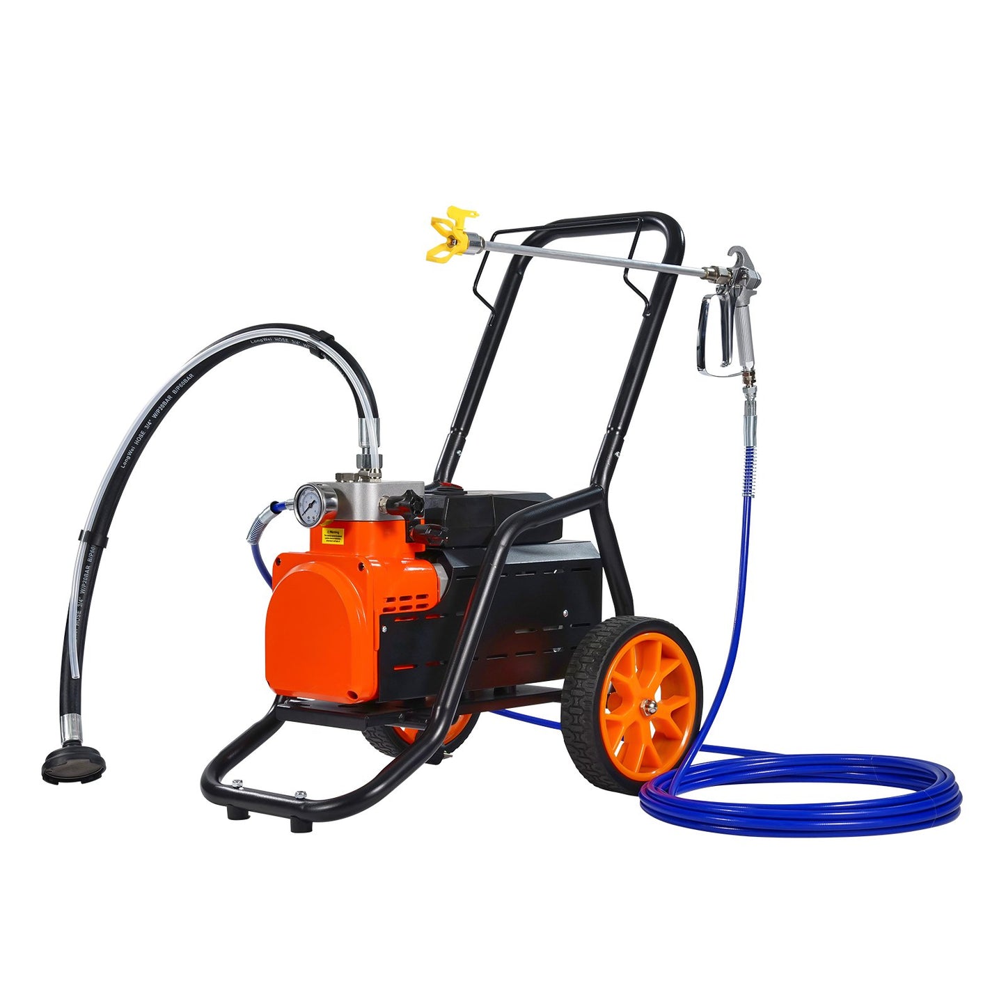 Cart Airless Paint Sprayer Diaphragm Paint 1700W Electric