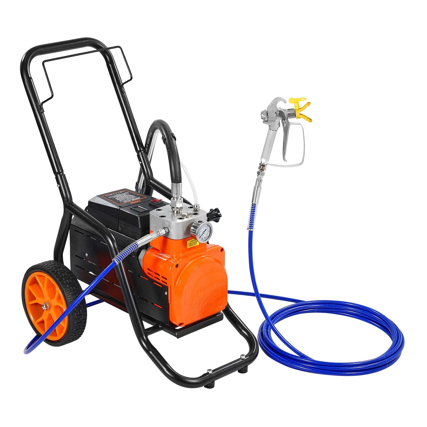Cart Airless Paint Sprayer Diaphragm Paint 1700W Electric