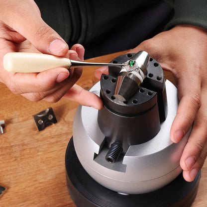 Engraving Block 5 inch Ball Vise Setting Jewelry Ball Vise Engraving with 34PCS Attachment and Rubber Base