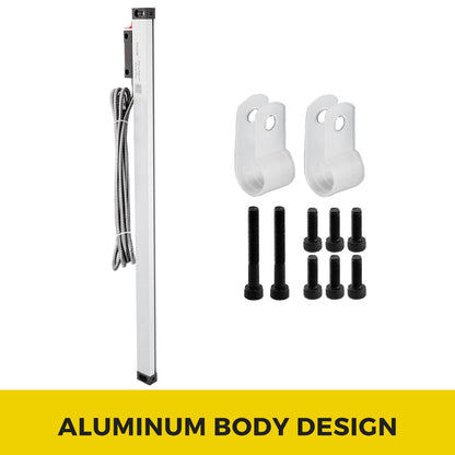 VEVOR 1 Axis Lathe Linear Scale 550mm with Accuracy 0.0002" Optical Length Precision Linear Scale Aluminum Body for Mill Milling Lathe Machine with Accessories (550mm(22"))